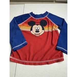 Mickey Mouse Swim Rash Guard 2T Beachwear Sunscreen Boys Girls Toddler Vacation